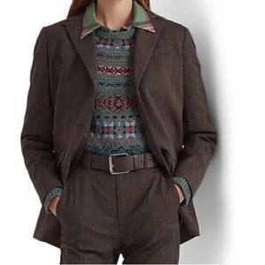 Lauren Ralph Lauren Herringbone Wool-Blend Blazer